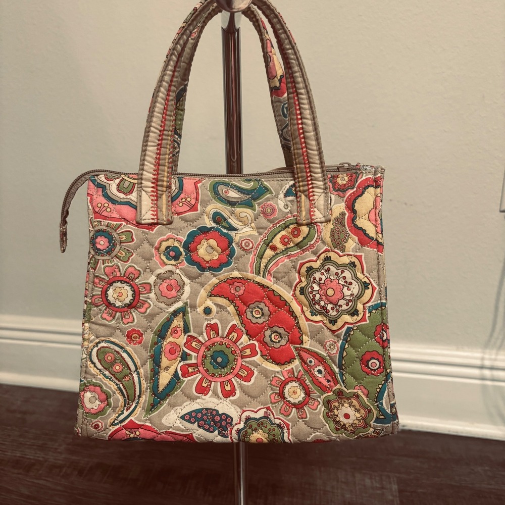 Insulated lunch box cooler quilted paisley floral pink y2k eclectic indie nurse